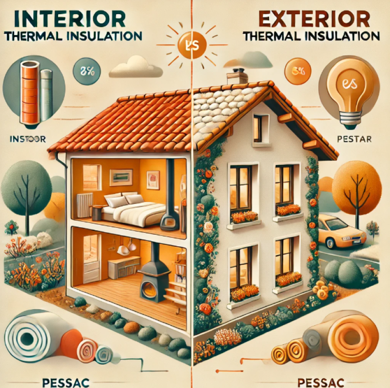 Quelle est la différence entre une isolation thermique intérieure et extérieure pour un meilleur rendement énergétique à près de Pessac en Gironde ?